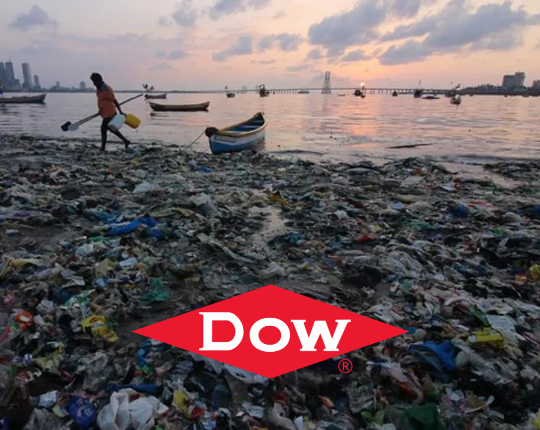 Plastic bottles in ocean
