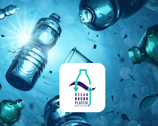 Blue plastic recycling